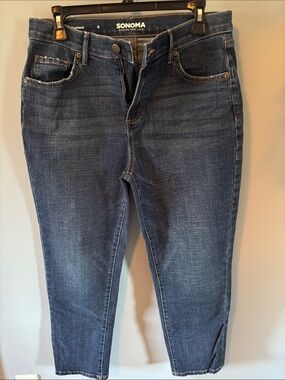 Sonoma Dark Blue Ankle Crop Jeans